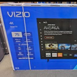 75 Tv Vizio smart 4K HDTV $55 down on Financing delivery six month replacement warranty