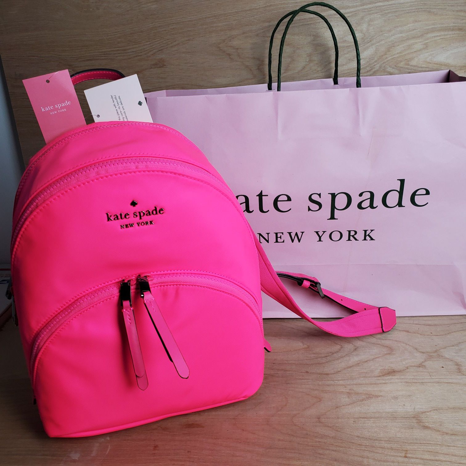kate spade NWT backpack neon pink
