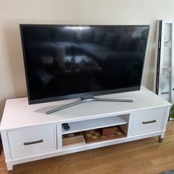 White TV console 