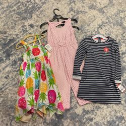 3 New Girls Dresses Size 5