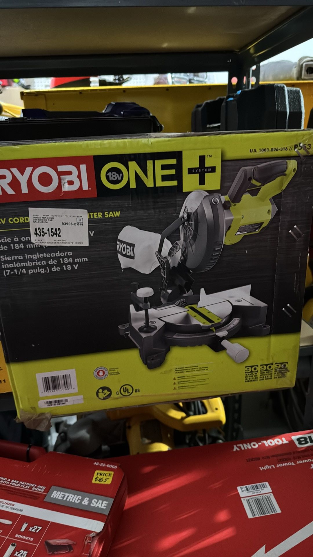RYOBI ONE+ 18V Cordless 7-1/4 in. Compound Miter Saw (Tool Only)