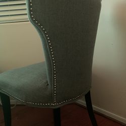 Grey Black Leg Chair Silver 