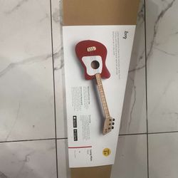 Loog Mini Acoustic 3 String Red Guitar