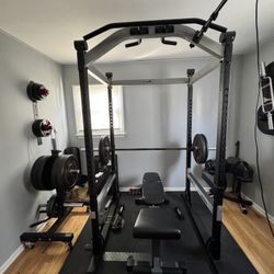 Fitness, Reality, Power Cage Rogue Ohio Power Bar Ethos Weight Plate Rack With Wheels 
