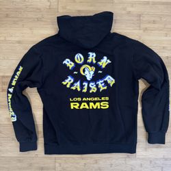 LA Rams X BornxRaised Hoodie Size Large