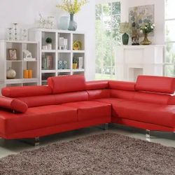 RED SECTIONAL SOFA 