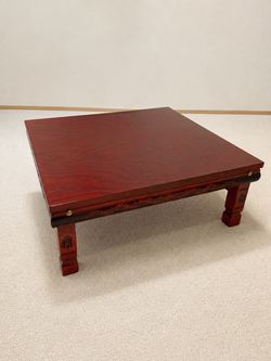 Asian portable wooden floor table