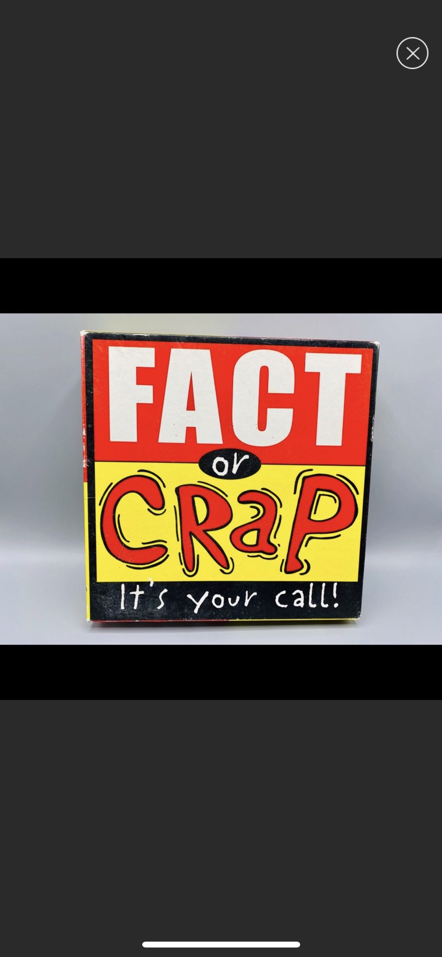 Fact Or Crap Trivia Board Game