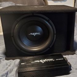Skar Audio Single 12" 1600W Loaded SDR Series Vented Subwoofer Enclosure | SDR-1X12D2 With Amplifier