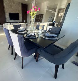 Modern Dining Table 6 Chairs