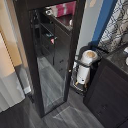 Hanging Mirror Jewelry Cabinet