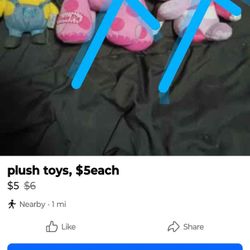 Stuffed Minion Toy $5