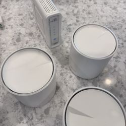 WiFi 6 Mesh System + Cable Modem – $160 