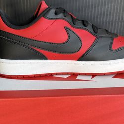 New Nike Court Borough Low Recraft GS Kids Shoes Size 5Y Red Black DV5456-600