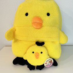 NEW: Backpack And Coin Purse, Rilakkuma Japanese character resembling a chick