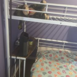 Twin Over Full Bed And Also Desk Attached 