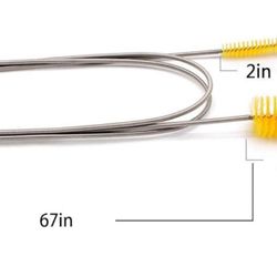Flexible Drain Brush，Nylon Cleaner Double Ended 67”L 