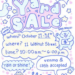 * ~ YARD SALE ~ * (USED VIDEO GAMES, ANIME MERCH, USED + NEW BOOKS, HOBBY MAGAZINES, VINTAGE CLOTHES)