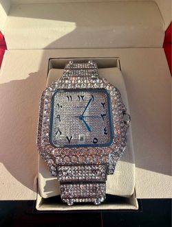 Iced Out Arabic Dial Watch