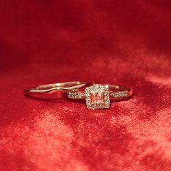 10k Rose Gold Diamond Engagement Ring 0.20 ctw