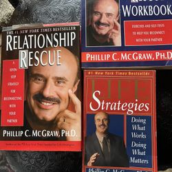 Lot of 4 Dr Phil Books: Relationship Rescue with Workbook & Life Skills
