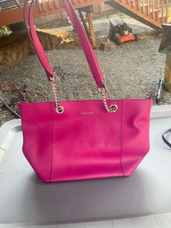 Calvin Klein Pink Saffiano Tote Bag