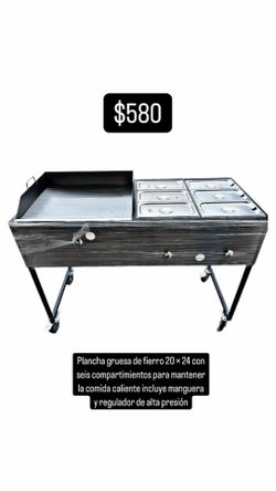 plancha 20 × 24 con doble vaporera