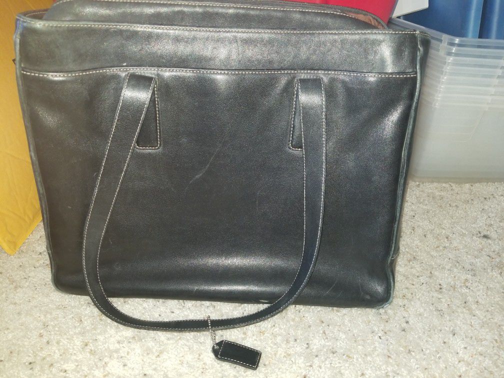 Leather Coach Laptop Bag
