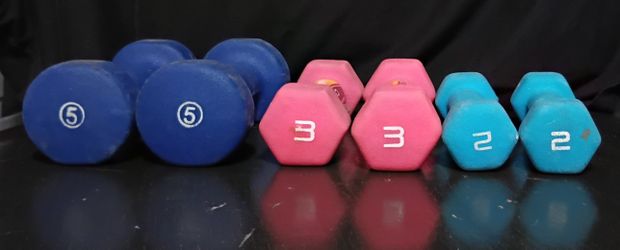 Assorted Neoprene Dumbbell Set - Great Condition