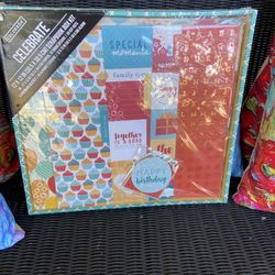 Colorbok Celebration Multicolor Scrapbook Paper Box Kit, 12in x 12in “Celebrate”. New/unopened. 