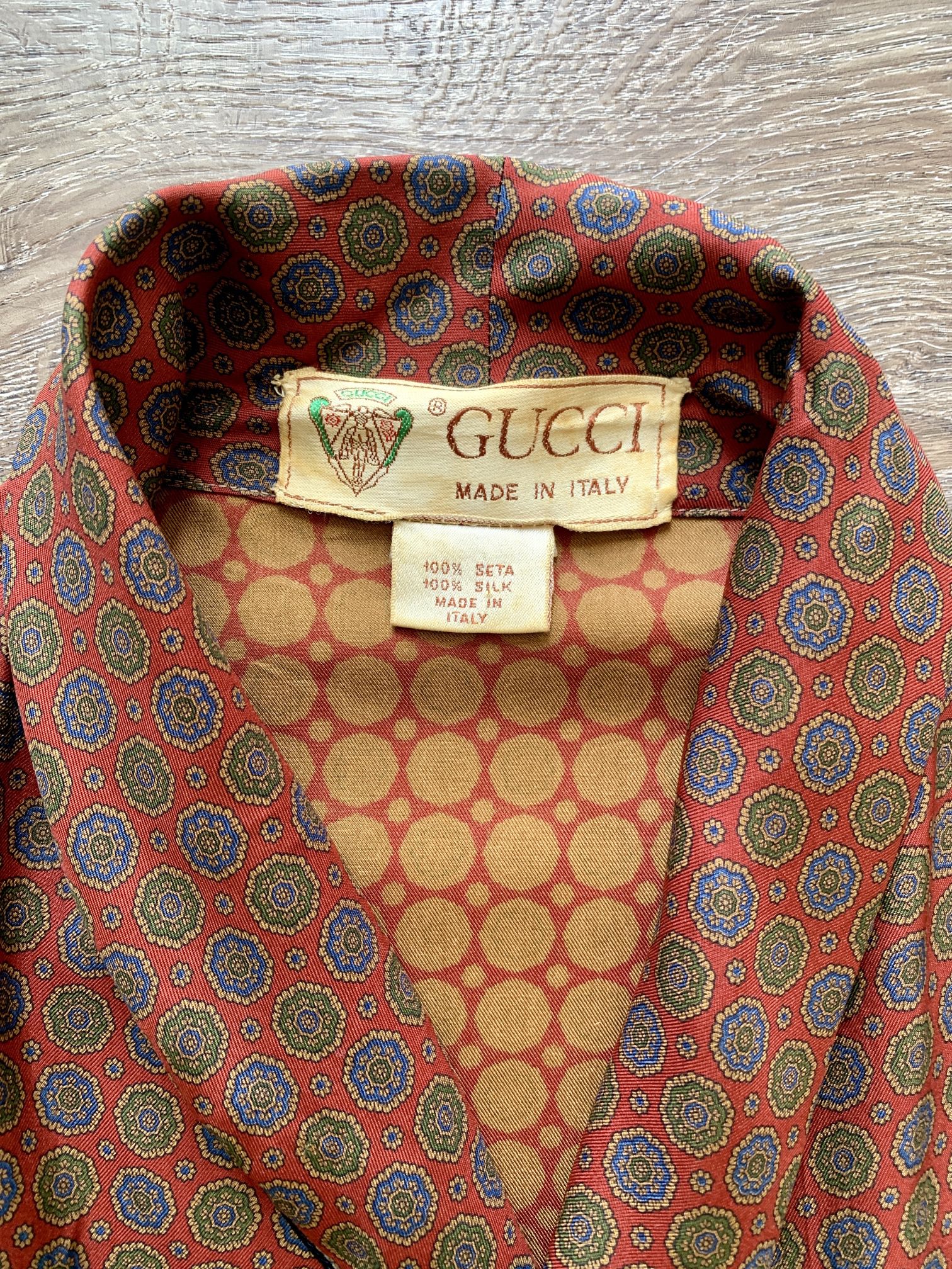 Gucci, Tops, Vintage Gucci Monogram Button Up