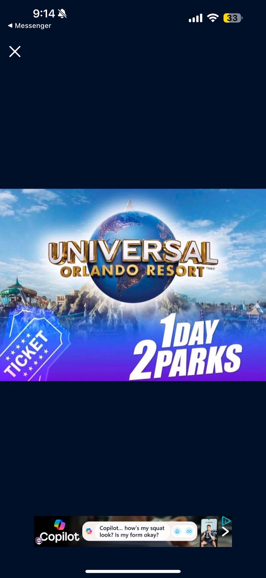 2 park 1 day universal