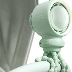 JISULIFE Stroller Fan Baby Large, Safe Bladeless for Crib, Desk, Portable Battery Rechargeable Cooling Fan