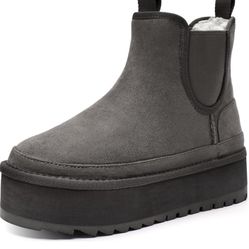 Bacia Platform Boots for Women with Fur Interior Suede Winter Boots