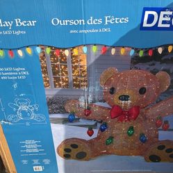 Oso De Navidad Con Luz