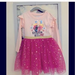 NWT Dress Sz 4 JOJO Nickelodeon Tulle Pink Girls Clothes New 
