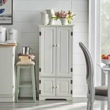 White Wood Freestanding Storage Cabinet