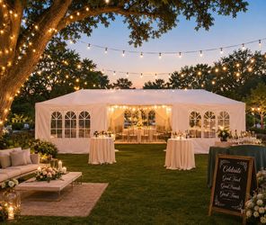 New! 10x30 Event Canopy Tent with Sidewalls (Easy connector set up)