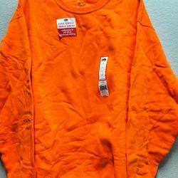Fruit of the Loom Men’s Hazard Hunting Fleece Orange Sweatshirt