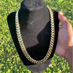 Miami Cuban Link 12mm & 14mm Cuban Link Gold Plated Chain Necklace 