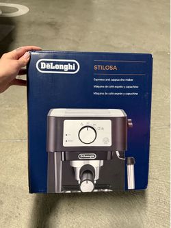 Brand new De’Longhi Stilosa Espresso & Cappuccino Maker in original box.