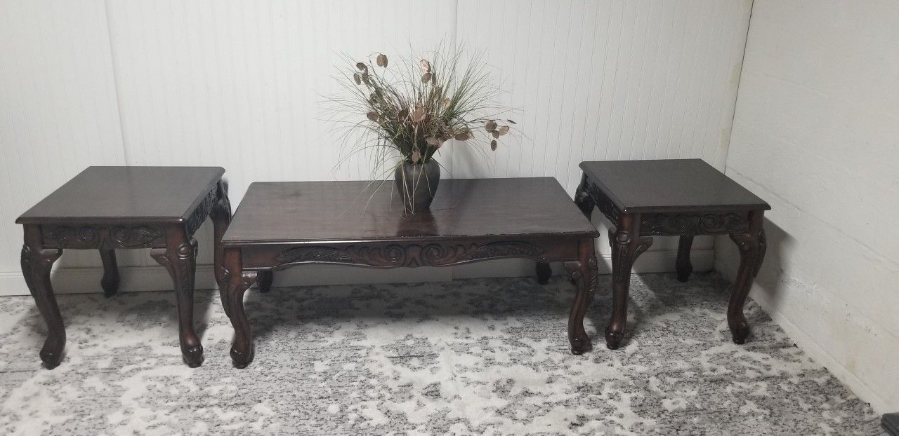 Coffee Table And End Table 3pc Set