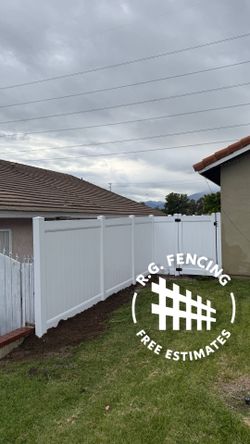 White Vinyl Fence