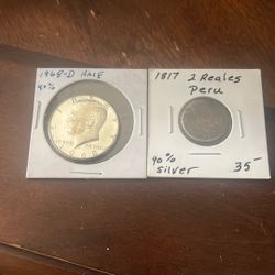 1817  2 Reales Peru 90%siver