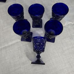 Vintage Colbalt Blue Glasses 