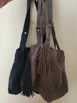 Suede Shoulder Bag (Banana Republic)