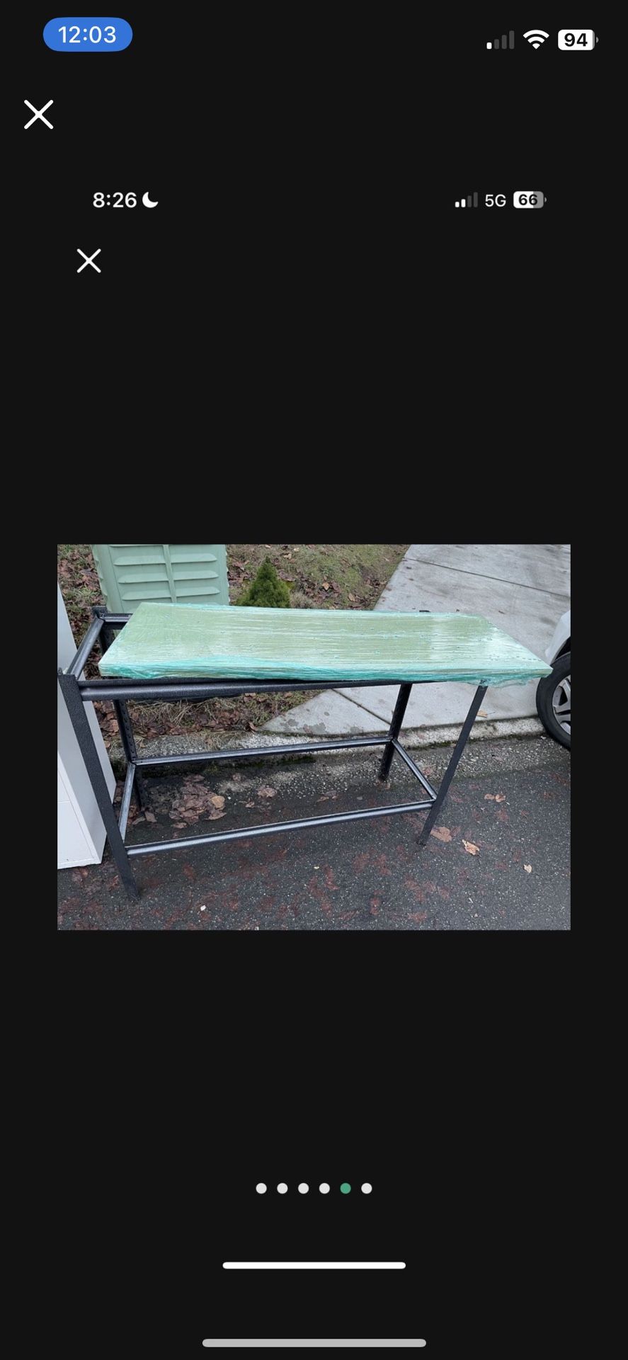 METAL SHELVES 2 rows