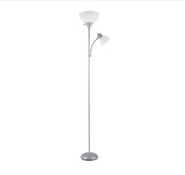 Globe Electric Delilah 72 in. Torchiere Floor Lamp, Silver