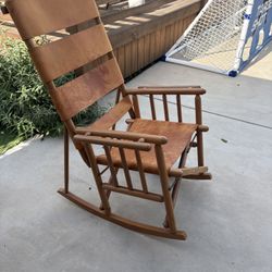FREE Antique Leather Rocking Chair