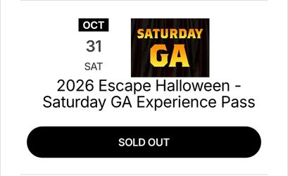 Saturday GA Escape Wristband